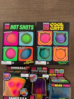 NeeDoh ULTIMATE BIG Bundle Lot 5 Hot Shots Cool Cats Nicesicle Pizza Cube